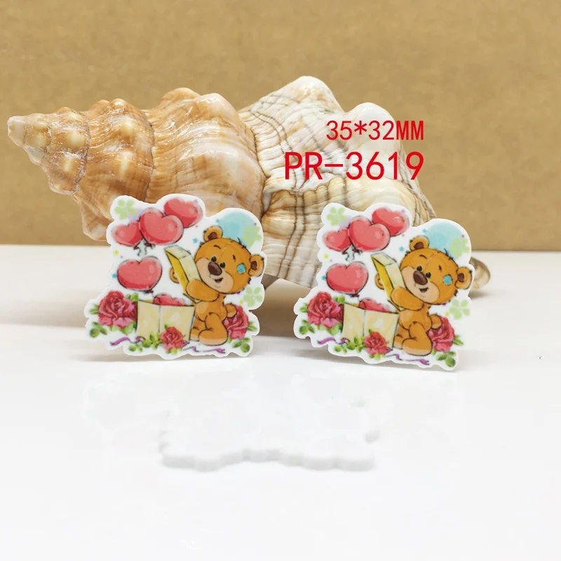 PR3619 30 шт./лот,, школьная смола, плоская задняя часть, для волос, банты, Снэк, плоское украшение из смолы, ремесла для DIY, украшения для телефонов, PR3010 - Цвет: PR3619