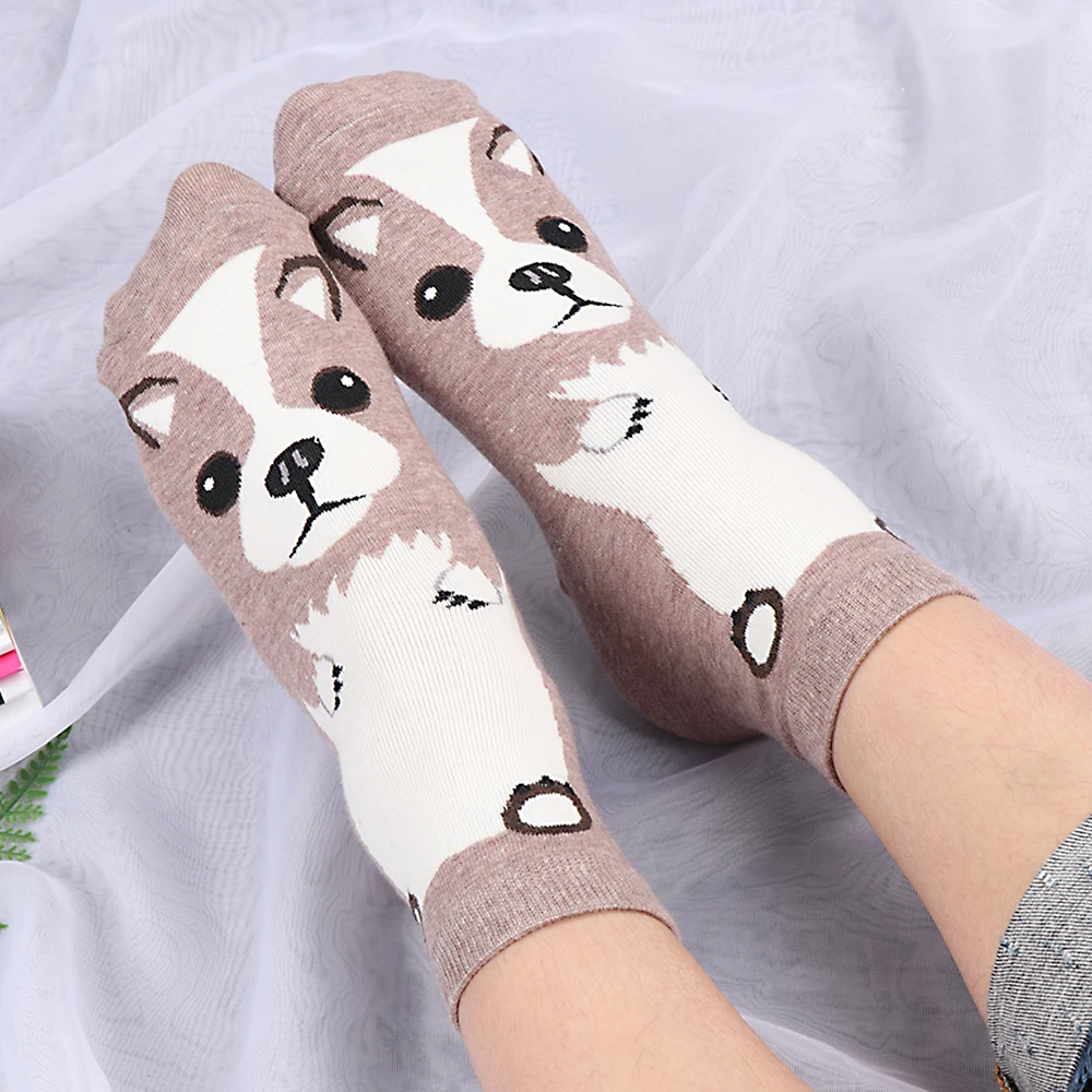 Buy 1Pair Kawaii Cotton Female lovely Dogs Socks Cute