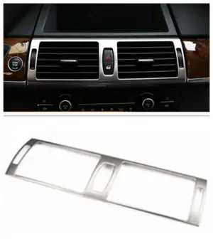 

Steel Chromium Styling Interior Middle Console Air-conditioning Outlet Cover Trim 1pcs For BMW X6 E71 2009 2010 2011 2012- 2014