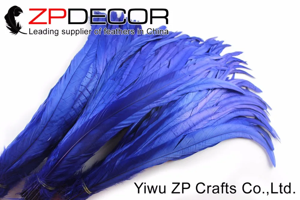 35-40cm fully dye rooster tail feathers royal blue (6)