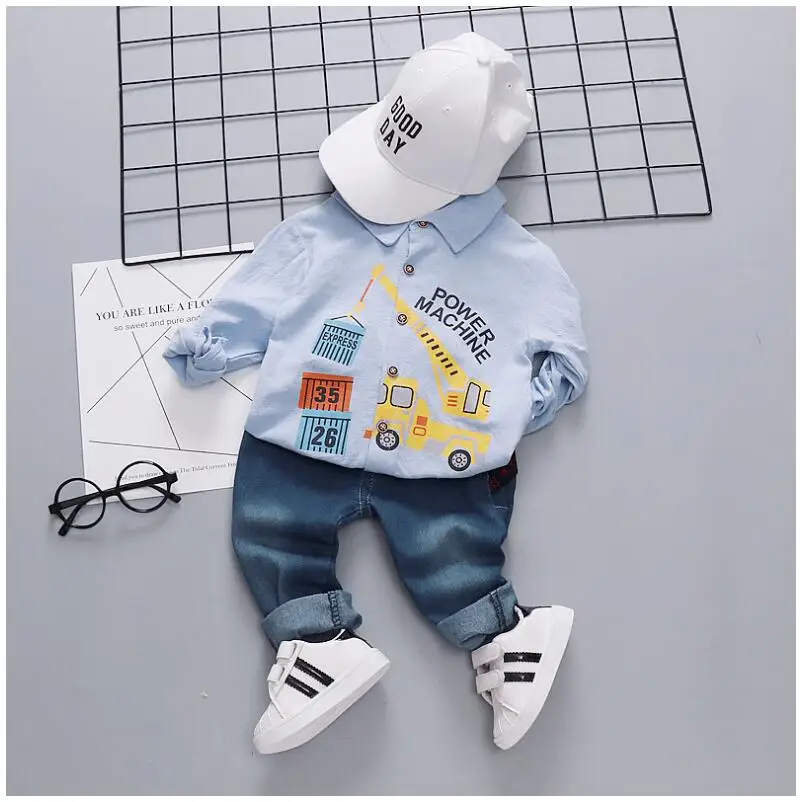 

ZWXLHH 2019 Spring Baby Boys Girls Clothing Sets Children Clothes Suits Casual Style Shirt Pants Kids Toddler Infant Costume