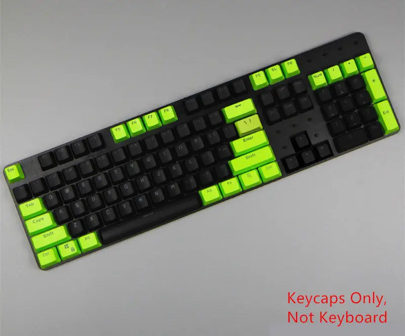 87/104 ключи токсичные PBT Keycap ANSI полупрозрачные крышки для ключей с подсветкой для Cherry MX Механическая игровая клавиатура+ съемник для ключей