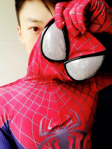 

Top Quality Superhero Amazing Spiderman Pattern Zentai Suits, has sale Halloween Costume With Eyemask and Shoes