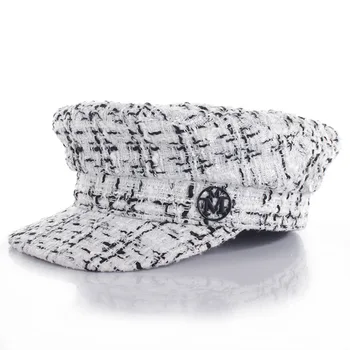 

2018 NEW Navy Cap Black White Striped Beret For Women Artist Brand Cap Casual Dome Bare Chapeu Hats Boina Mujer BERET