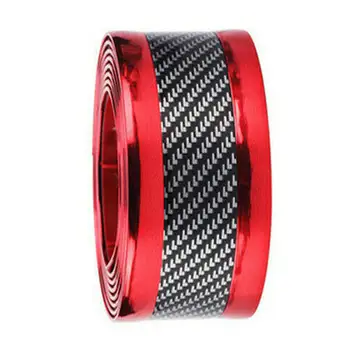 

Rubber Car Sticker Carbon Fiber Red Rubber Door Sill Protector Edge Guard Strip 5CM*1M Car Door