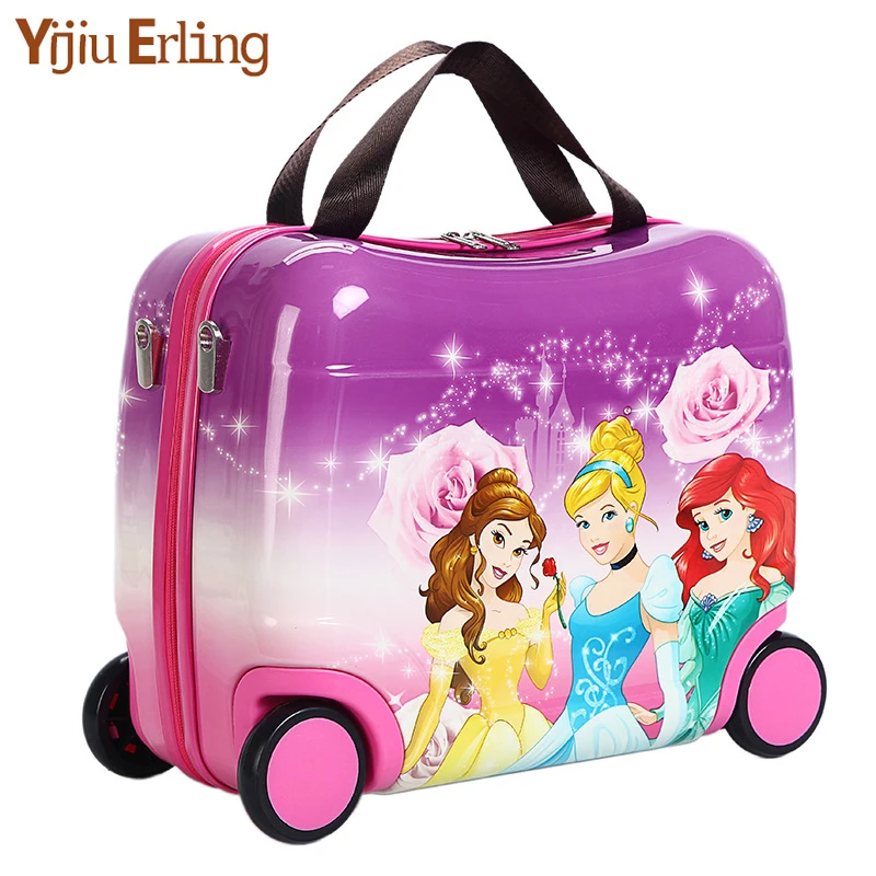 Детский чемодан, дорожная сумка с замочком для мальчиков и девочек, коробка-интернат для детей, креативная игрушечная коробка, багаж, может сидеть, чтобы кататься в клеточку, детский подарок