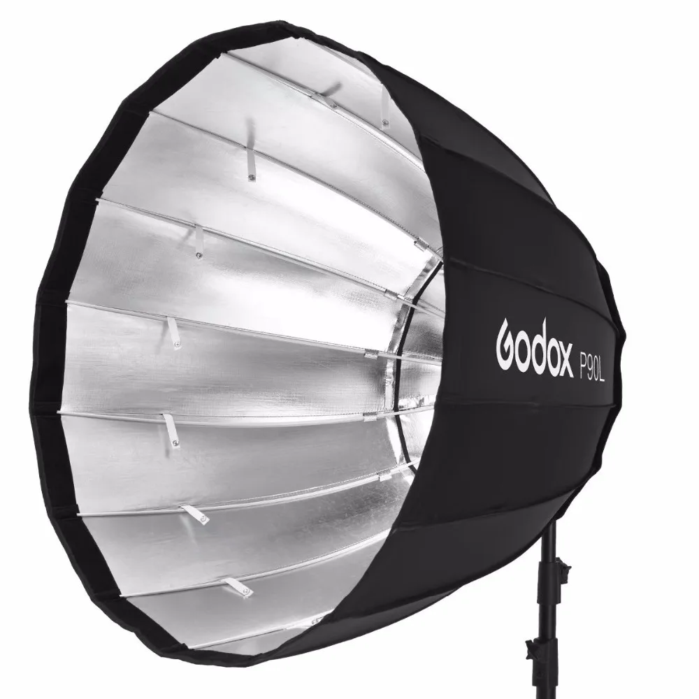 

Godox Portable P90L 90CM Deep Parabolic Softbox Bowens Mount Studio Flash Speedlite Reflector Photo Studio Softbox