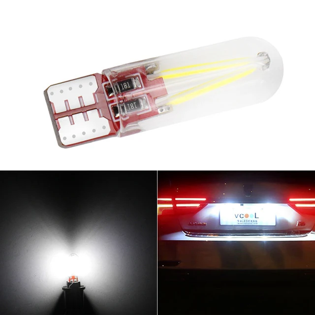 1 шт. 2018 Новинка W5W led T10 cob стеклянный автомобильный светильник светодиодный