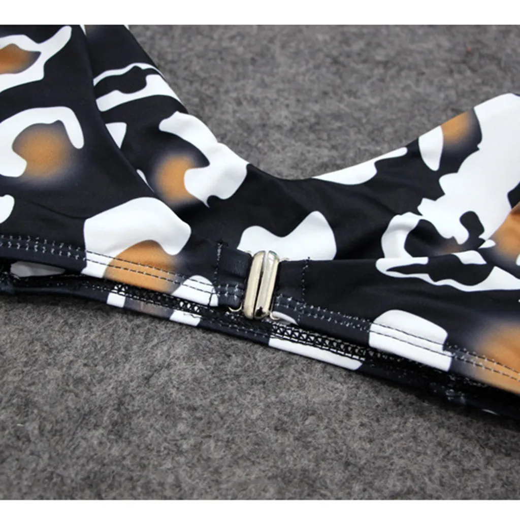 Bowknot Bikini Set Leopard Women Push-Up Two Piece Bathing Swimwear Sexy Micro Bikinis Beachwear Swimsuit Biquini#H