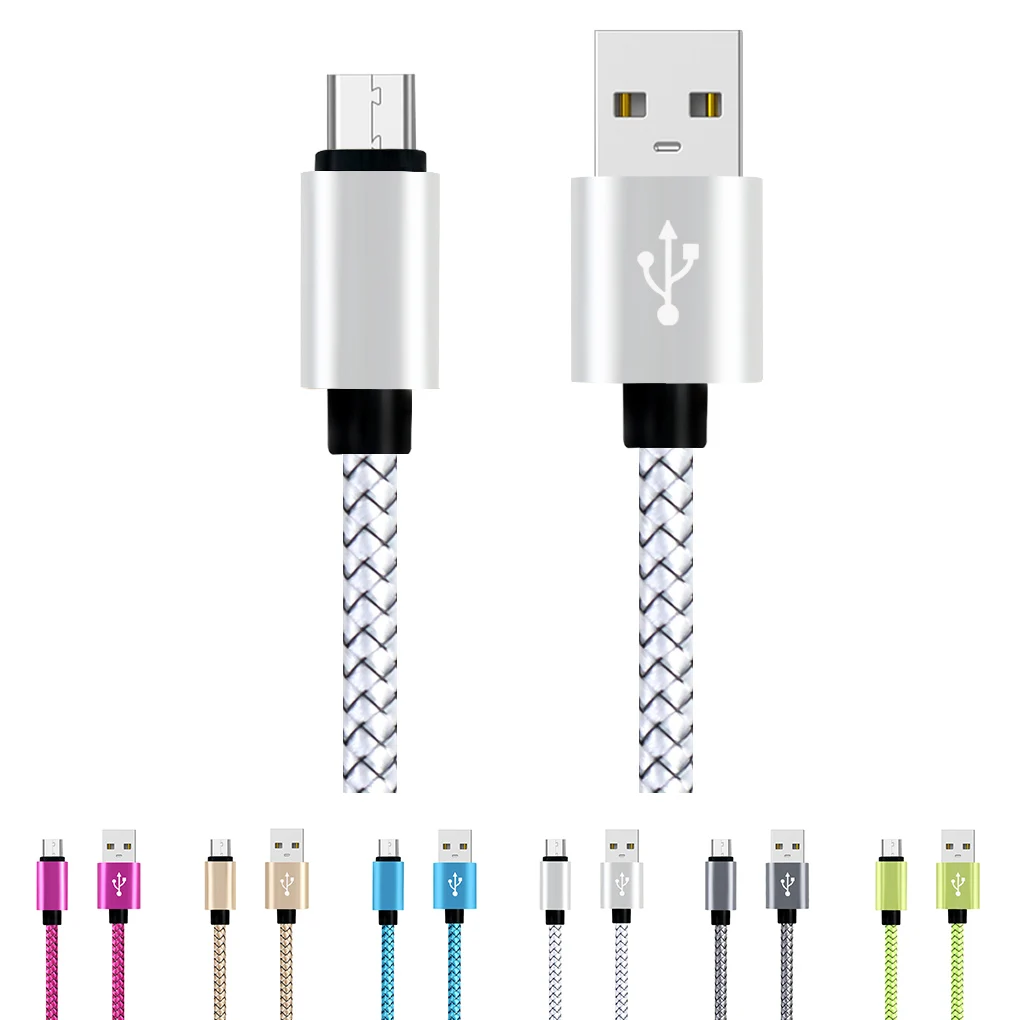 

Micro USB Cable 5V2.4A Nylon Braided Fast Charging Mobile Phone USB Charger Cable for Samsung for Xiaomi for LG for Huawei