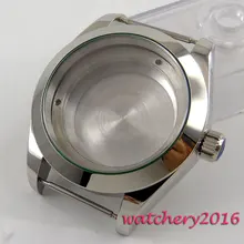 40 мм 316L стальной серебряный корпус для часов с автоматическим подзаводом fit ETA 821A 2836 механизм