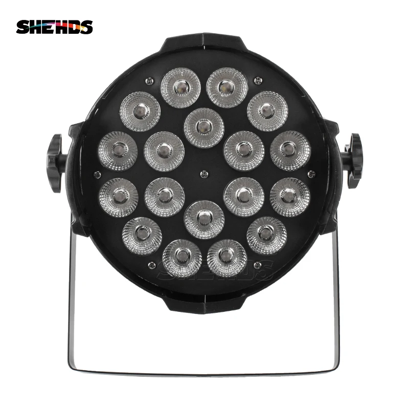 سبائك الألومنيوم LED الاسمية 18x12 W RGBW 4in1 LED الاسمية يمكن الاسمية 64 LED أضواء Dj العارض غسل الإضاءة المرحلة الإضاءة