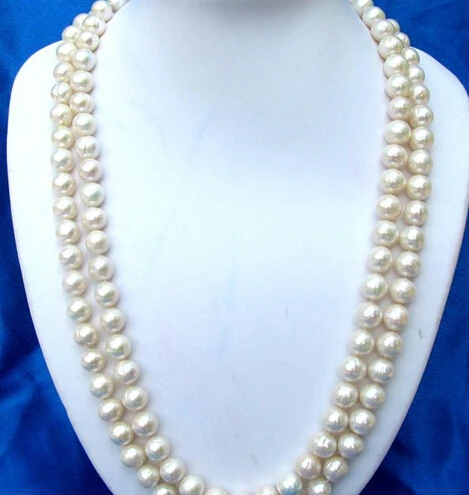 

huij 004902 50"10-11mm round white freshwater pearl necklace