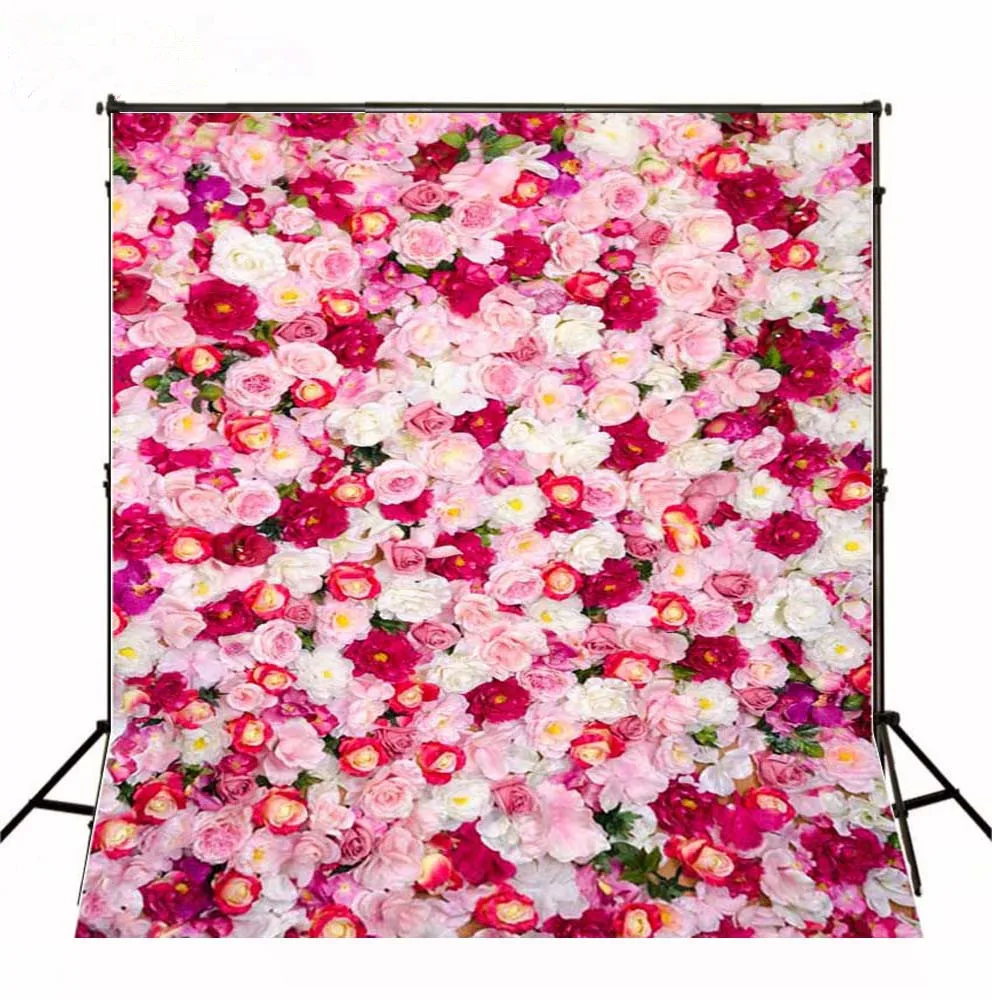 150*200 Cm Putih Merah Muda Bunga Bayi Ulang Tahun Latar ...