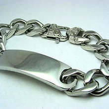 Крутой мужской браслет-цепочка из кубинской ID 15 мм из нержавеющей стали 8,7''