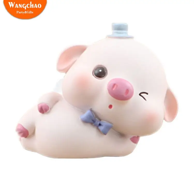 

Cute Resin Pig Wedding Decoration DIY Kids Happy Birthday Party Home Room Table Garden Decor Photo Props baby shower Supplies