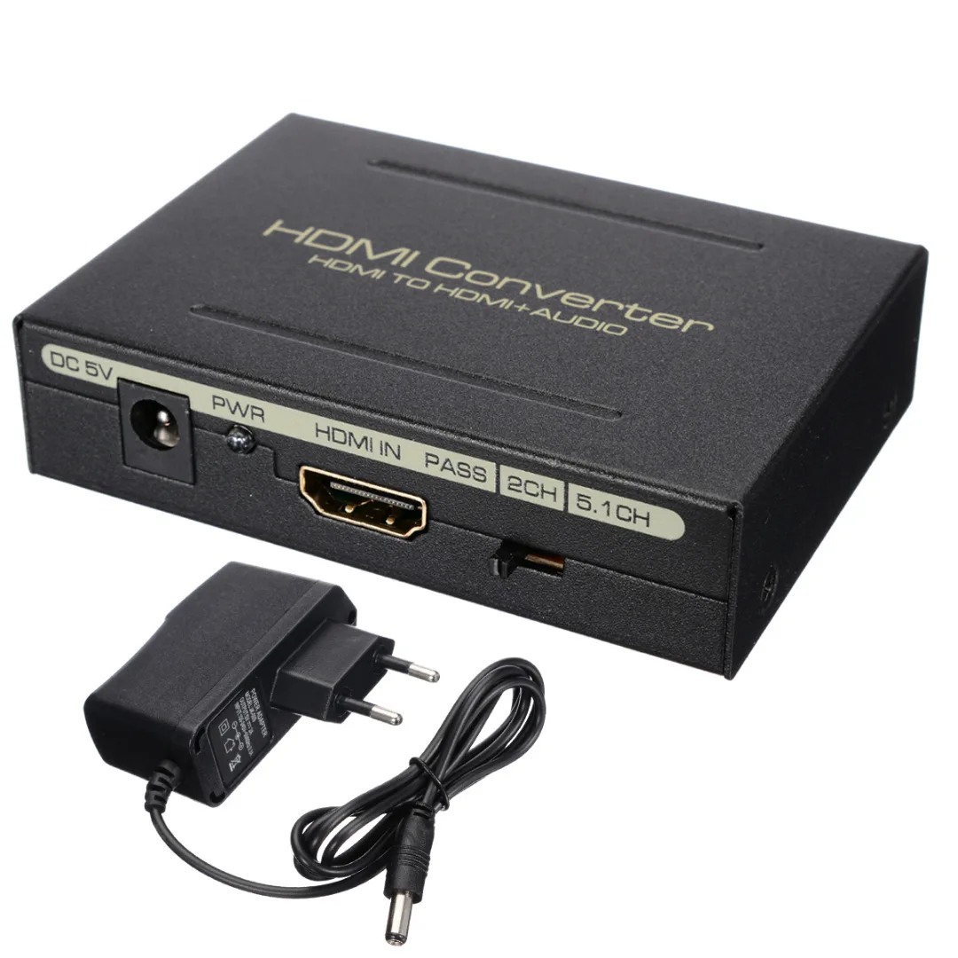 

HDMI Audio Extractor 1080P HDMI to HDMI Optical SPDIF+RCA L/R Splitter Converter Mini HDMI Audio Splitter Adapter