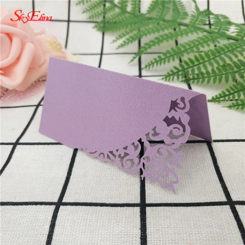 100 шт деликатный лазер Gesneden brumiloft Decoratie Tafel Card Naam Plaats Card briloft Decoratie Gunst 6Z HH870