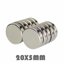 5/10/20Pcs 20x5 mm Neodymium Magnet Strong Round Magnet N35 20*5 mm Search Magnet Rare Earth Magnets For Crafts Gallium Metal 5 gram 99 95% terbium tb rare earth metal element 65