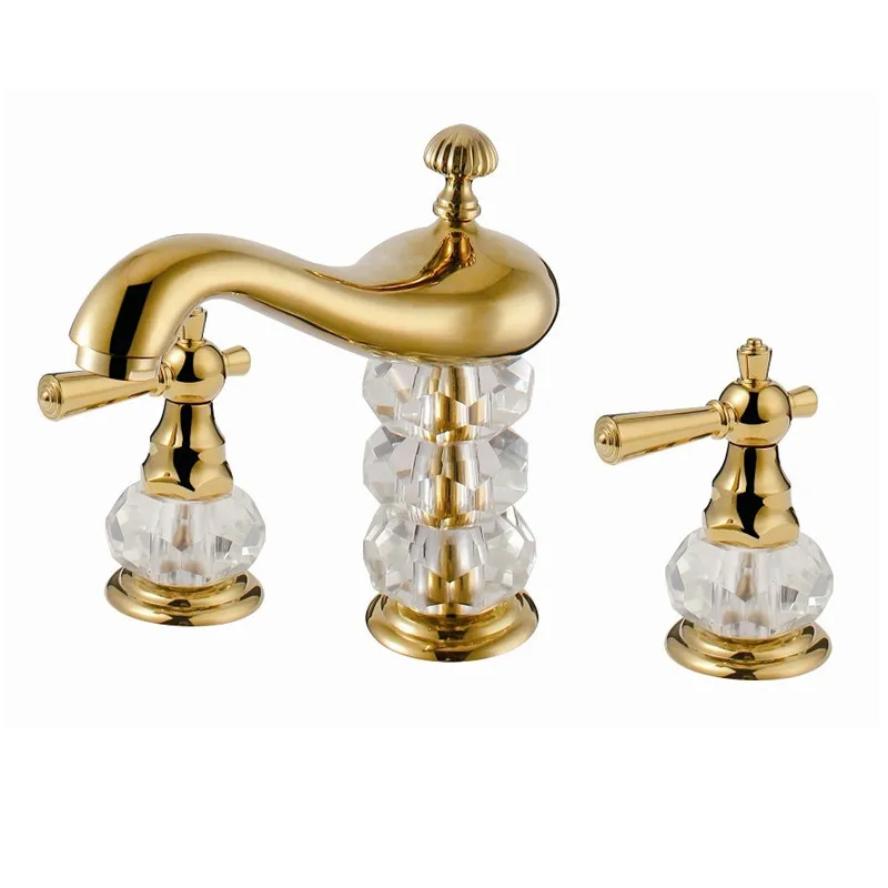 lussuoso oro 3 fori diffuso bagno rubinetti lavandino 2017 allingrosso newunique design in ottone