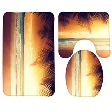 3 шт. Набор ковриков для ванной синий пляжный коврик для ванной нескользящий для душа коврик из пены мягкий коврик для туалета и набор ковриков для ванной комнаты