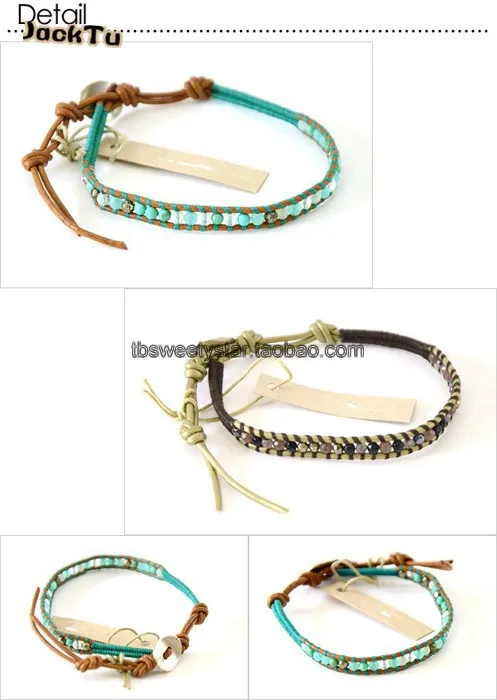 

5 colors into on set thread wrap bracelet