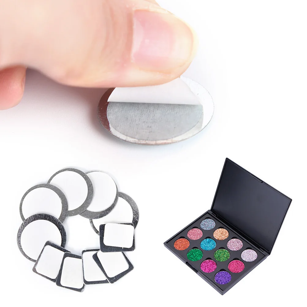 

20pcs Tightly Eyeshadow Palette Sticky Sticker Round/Square Metal Stickers For Eyeshadow To Hold Your Eye Shadow Palette Sticker
