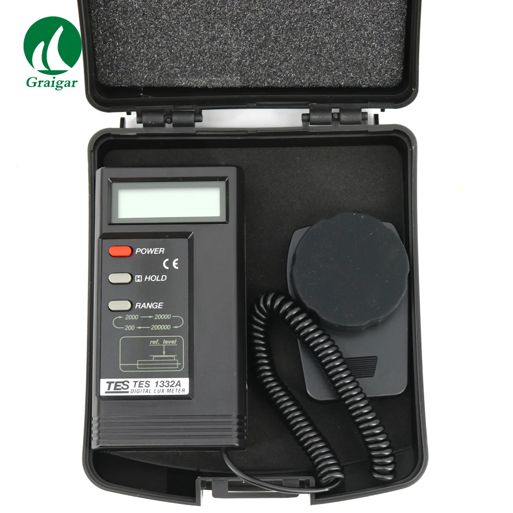 

TES-1332A Digital Lux Meter Illuminometer Luxmeter Measuring Range 20/200/2000/20000 Lux