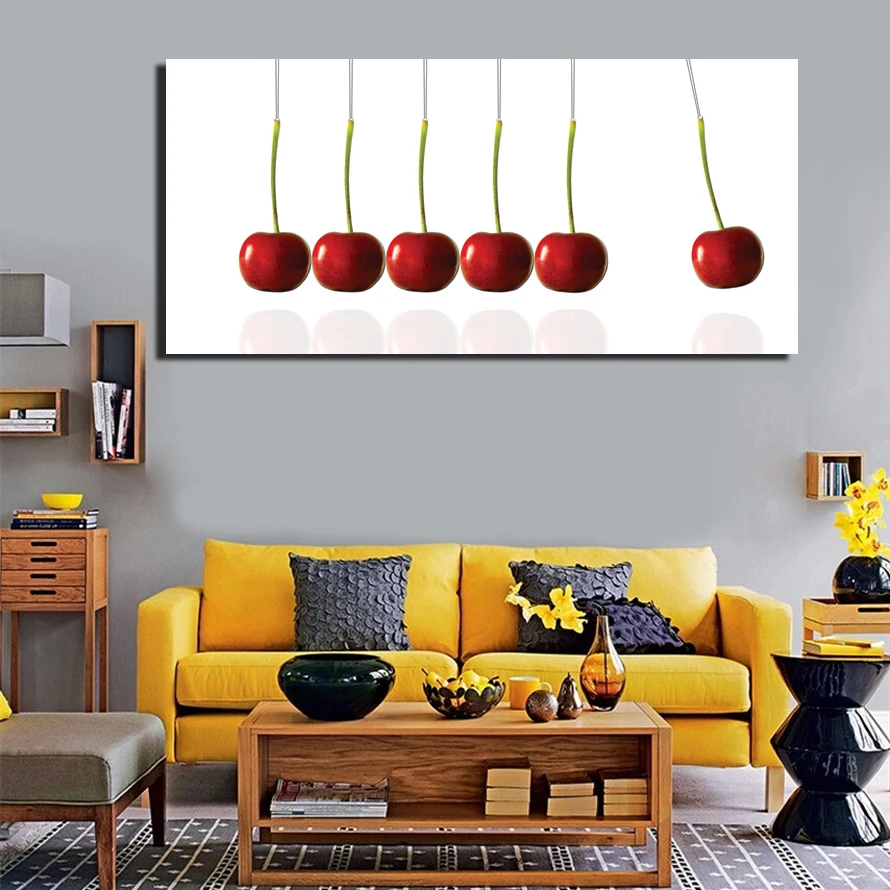 1 panel printed Canvas painting Restaurant Fruits Cherry Grapes Modern