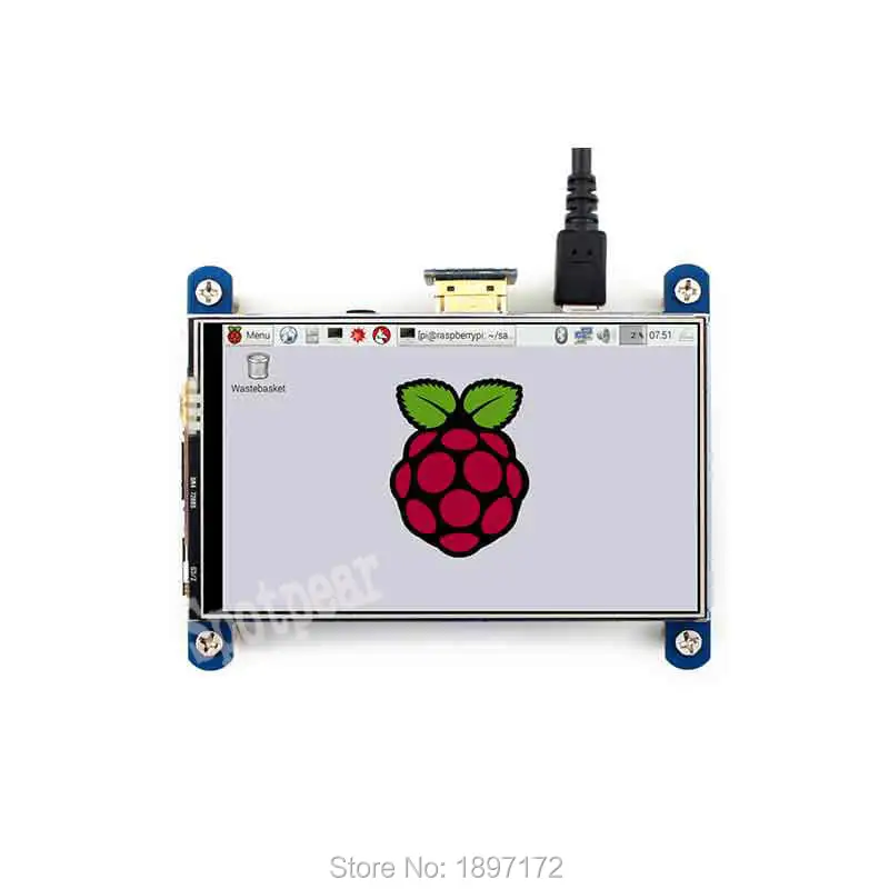 Raspberry Pi lcd сенсорный экран 4 дюйма 800x480 ips hdmi дисплей лучше, чем 3,5 дюйма сенсорный экран