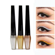 Блеск жидкая подводка; Косметика долговечный водостойкий подводка вечерние Вечеринка глаза макияж черный белый золотой серебряный цвет#288869