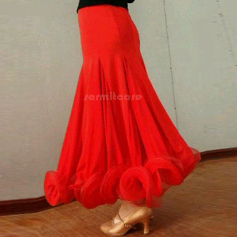 Chic and Elegant Ballroom Skirts Modern Dance Wear Stage Costume Clothes for Women Waltz Wear Costume Clothing D0530 Customize