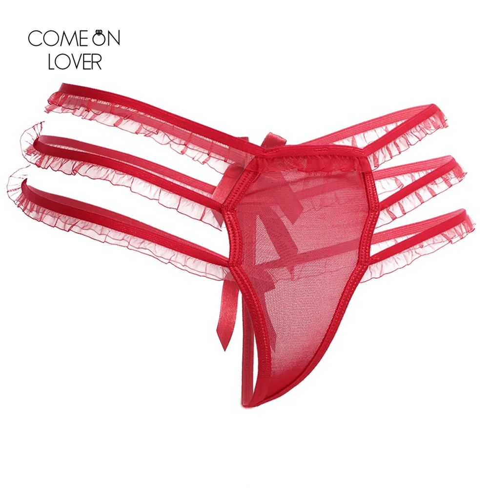 Экзотические сексуальные трусики Comeonlover 3 цвета на бретельках с открытой спиной