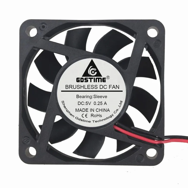 2 шт. Gdstime 60 мм 5 в USB питание 6 см 60x60x15 6015 бесщеточный DC компьютер CPU чехол Вентилятор