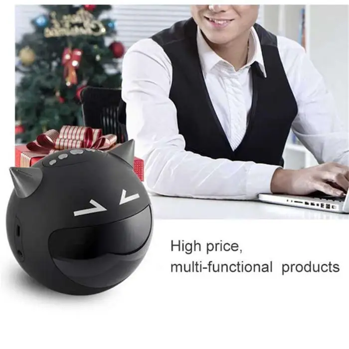 Многофункциональный дьявол Цифровой Будильник беспроводной Bluetooth динамик FM радио Поддержка TF карты XH8Z