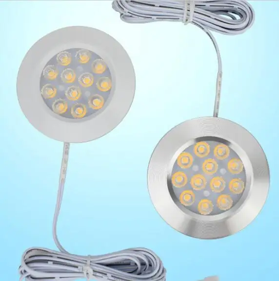 Under Cabinet Light LED 12V 3W Aluminum Cupboard Kitchen font b Closet b font Puck Wardrobe