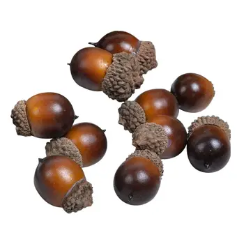 

50pcs Artificial Lifelike Acorn Decor Fake Fruit Home Party Festival Decoration Props