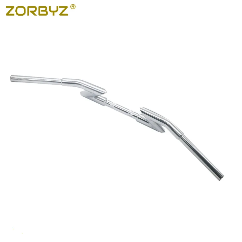 ZORBYZ мотоциклетные стержни " 25 мм черная/Хромированная ручка тяга Z бар для Honda Suzuki Harley Triumph
