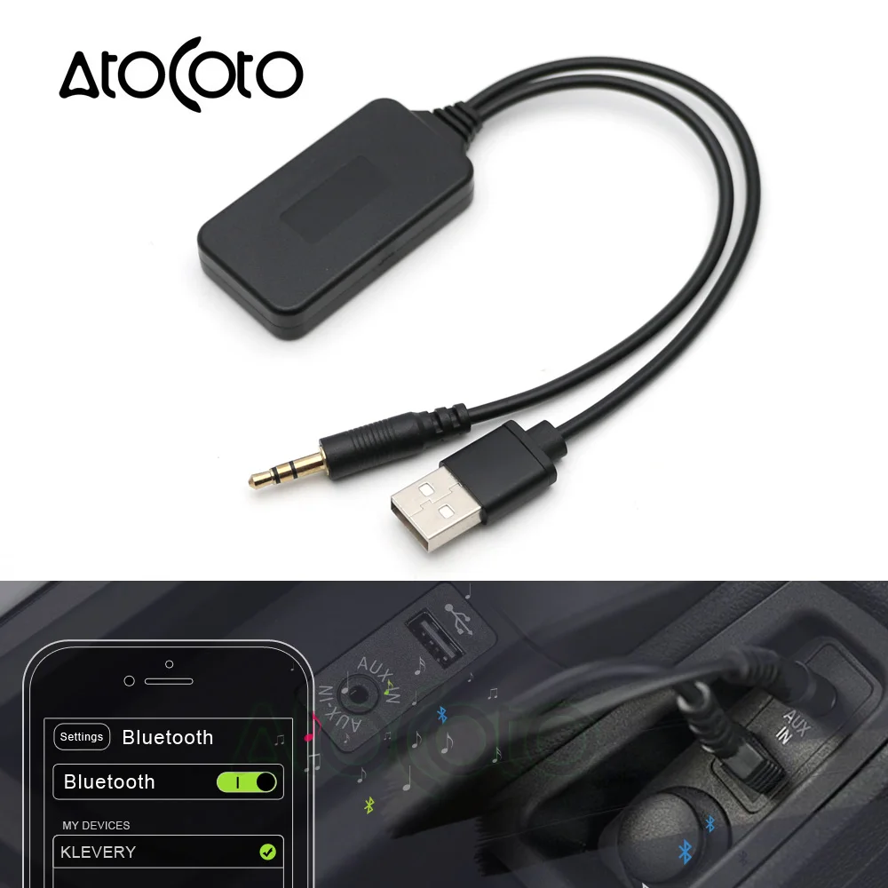 AtoCoto 3,5 мм AUX USB интерфейс Bluetooth модуль приемник кабель адаптер для автомобиля BMW беспроводной A2DP аудио вход для peugeot