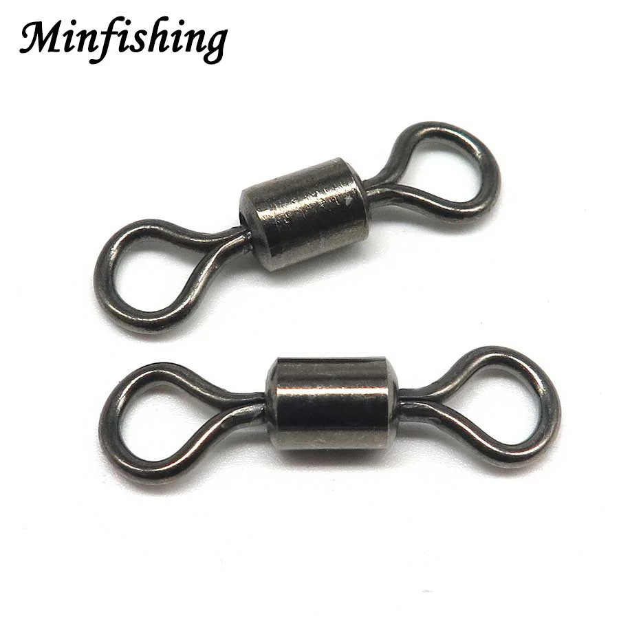 Minfishing 3000 pcs Rolling Swivel Ball Bearing Swivel Solid Rings