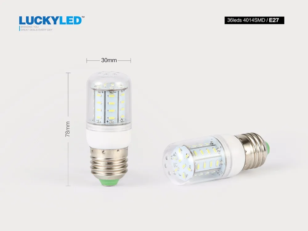 LUCKYLED светодиодный кукурузный светильник лампочка E27 светодиодный светильник 220V SMD4014 36 56 72 96 138 светодиодный s 360 угол люстра Свеча светильник ing лампада светодиодный