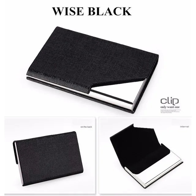 Rfid Card Holder Business Card Wallet ID Credit Card Holder Women Men Leather Waterproof Card ...