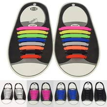 16Pc Set Women Men Athletic Shoelaces Elastic Silicone All Sneakers Fit Strap