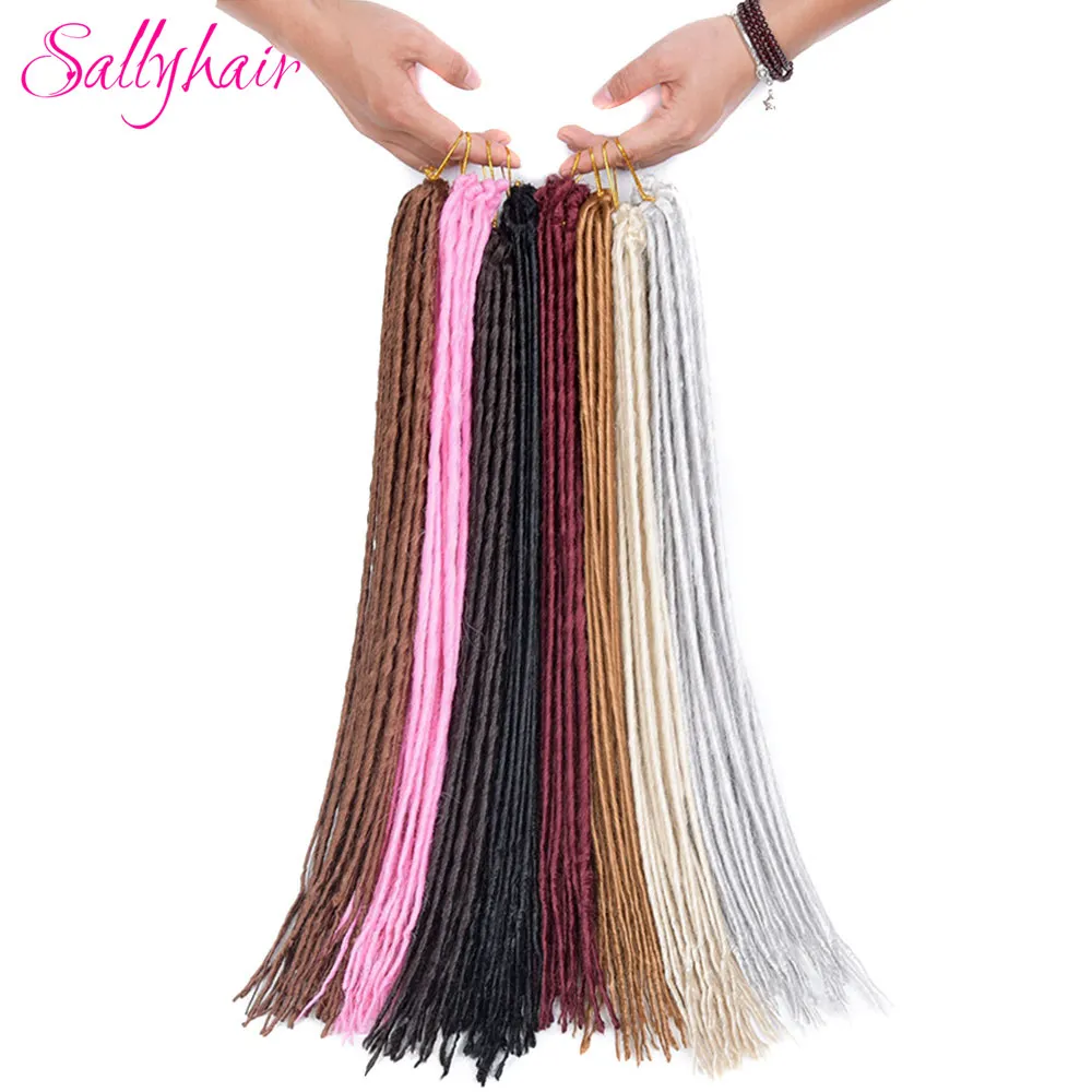 

Sallyhair Dreadlocks 1 Pack 12strands 20inch Synthetic Braiding Hair Extensions Crochet Twist Braids Hair 10 Colors Brown
