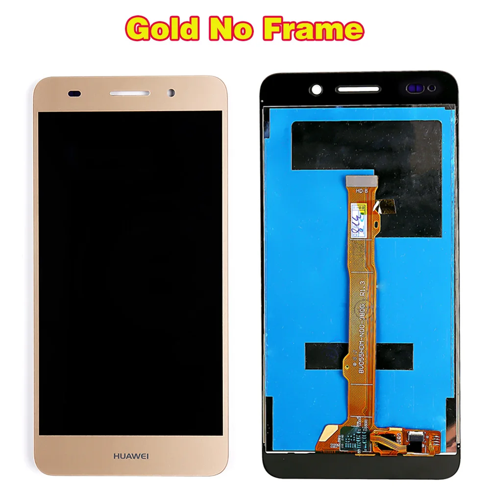 Huawei Y6II Y6 II 5,5 дюймов ЖК-дисплей Дисплей CAM-L23 CAM-L03 CAM-L21 CAM-AL00 кодирующий преобразователь сенсорного экрана в сборе рамка с бесплатными инструментами - Цвет: Gold without Frame