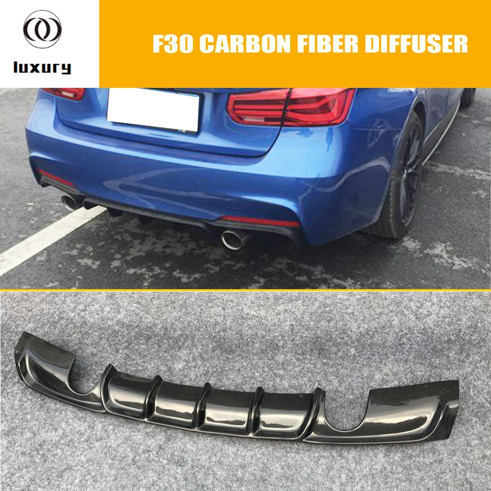 MP Style F30 Carbon Fiber Rear Bumper Lip Diffuser for BMW F30 318 320 328 335 340 with M Package 2012