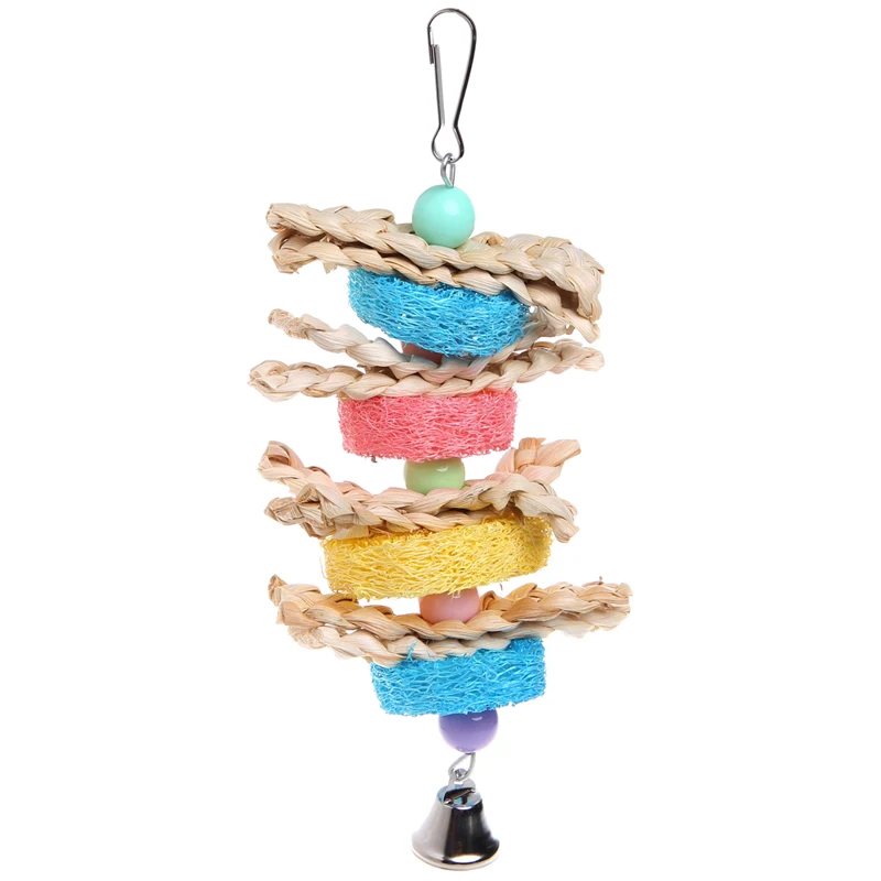 

Pet Bird Toys Parrot Parakeet Budgie Cockatiel Cage Chew Bites Swing Toys Hanging Toy