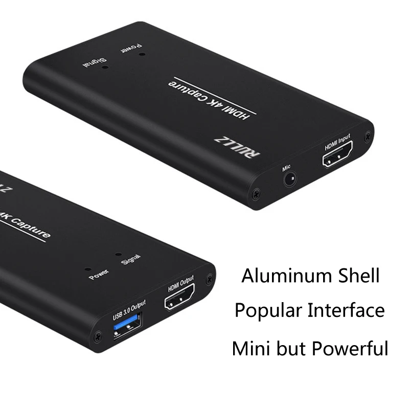 USB3.0 HDMI 4K 60Hz 1080P Карта видеозахвата HDMI к USB коробка для записи игровой потоковой передачи в реальном времени с микрофоном вход tv Out