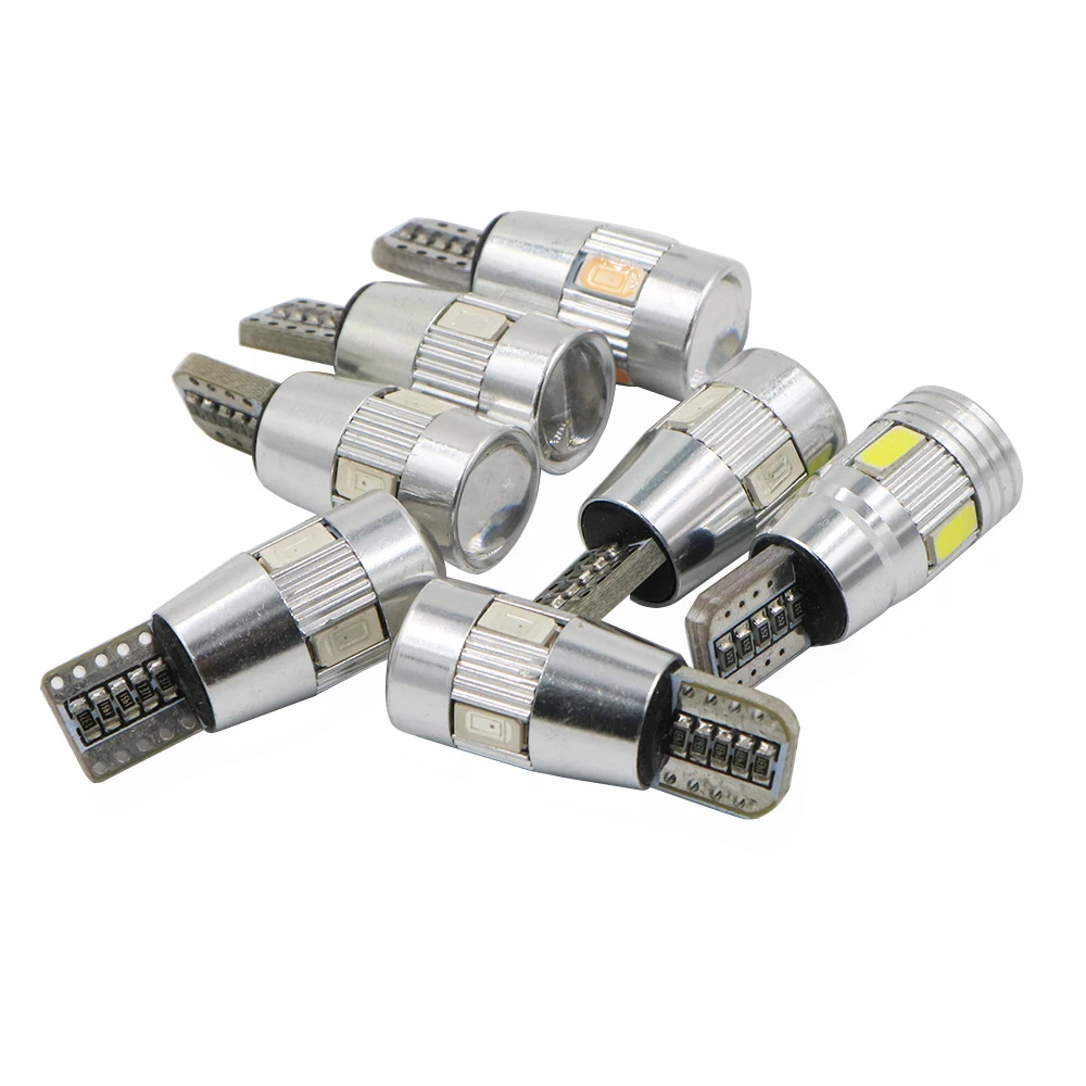 YSY светодиодный T10 5630 6 SMD линзы с can-bus 194 168 W5W светодиодный свет лампы габаритный фонарь освещения номерного знака Парковка светодиодный ширина света белый