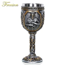 Смола из нержавеющей стали, бокал воина, ретро бокал для вина, креативный бокал для коктейля, es Knight, чашка для виски, вечерние, бар, посуда для напитков, Прямая поставка